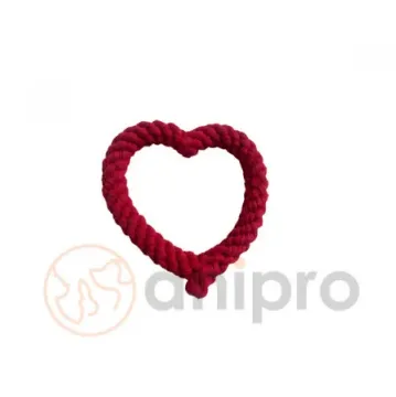 Показвай детайлите за Anipro Play - Въжена играчка за кучета под формата на сърце, 18 см. 80 гр. 1 - MyPetShop.bg Снимка на Anipro Play - Въжена играчка за кучета под формата на сърце, 18 см. 80 гр. 1