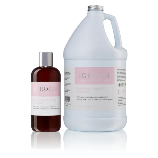 Снимка на Igroom Tearless Facial Shampoo - Шампоан за кучета с формула против сълзи, предотвратява сухота и раздразнение, като същевременно възстановява естествената влажност на кожата, 3,78 л.