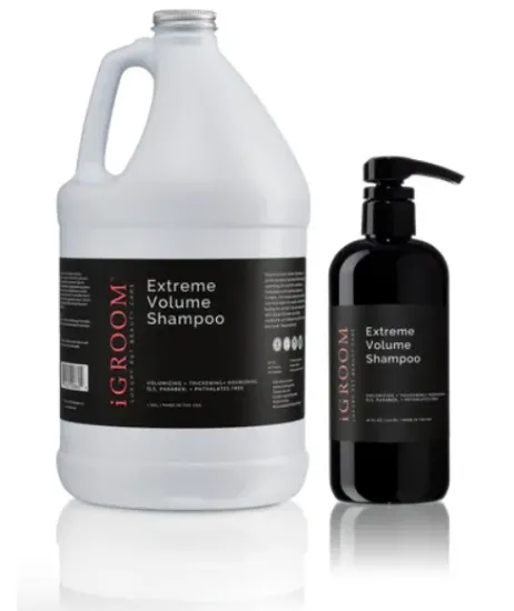 Снимка на IGroom Extreme Volume Shampoo - Нежен шампоан за кучета, сгъстява и придава обем на козината от корена до върха, 473 мл.