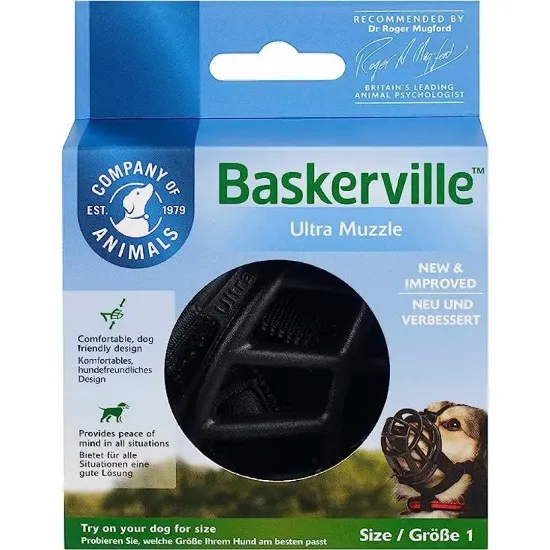 Снимка на Baskerville Ultra Muzzle - Намордник за кучета, размер 1 за дребни породи като бордер териер, джак ръсел