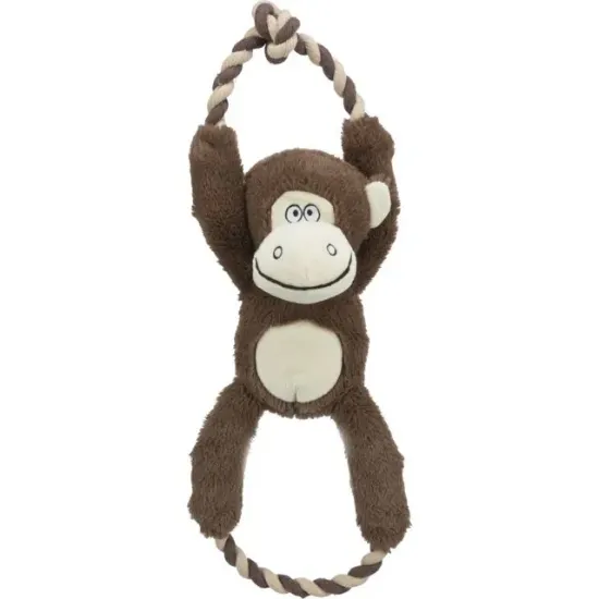 Снимка на Trixie Monkey - Забавна плюшена играчка с въже за дърпане и дъвчене за кучета във форма на маймунка, 40 см.