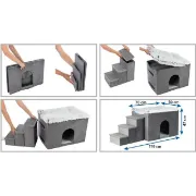 Снимка на Trixie Cave Harvey with steps - Пещерата със стъпала Harvey за котки, 119 × 47 × 50 см. 4