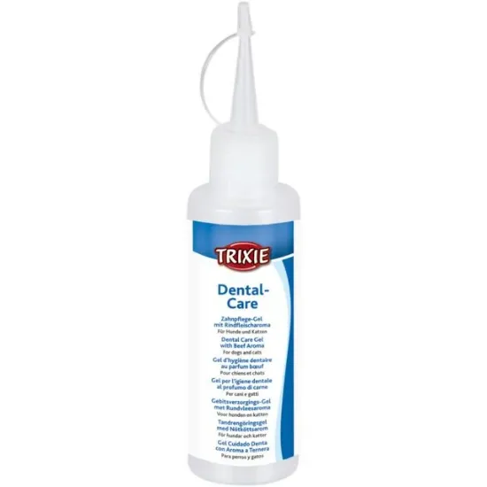 Снимка на Trixie Dental Care Gel with Beef Aroma - Гел за зъби с аромат на телешко месо за кучета и котки, 100 гр.