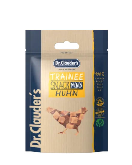 Снимка на Dr.Clauder's Mini Trainee Snack - Премиум лакомство за кучета от малки породи с пилешко, 50 гр.