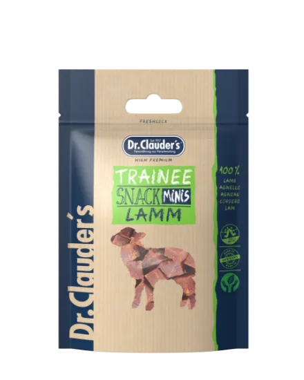 Снимка на Dr.Clauder's Mini Trainee Snack - Премиум лакомство за кучета от малки породи с агнешко, 50 гр.