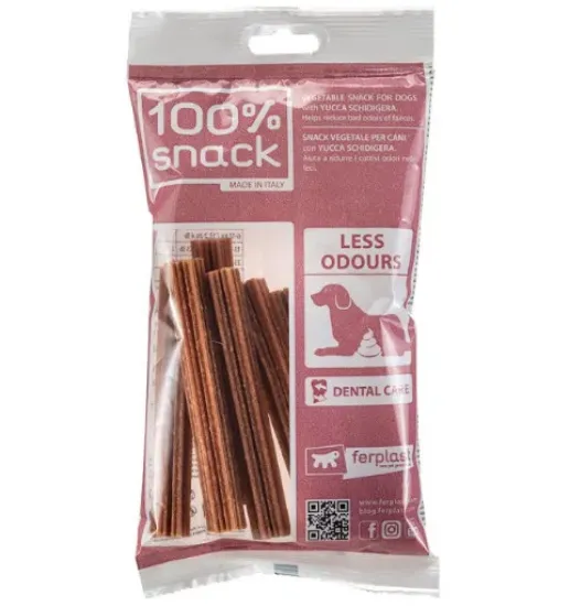 Снимка на Ferplast Snack - Dental Stick Snowflake Yucca Small - Натурални и вегетариански дентални стикове за кучета с юка, 112 гр.