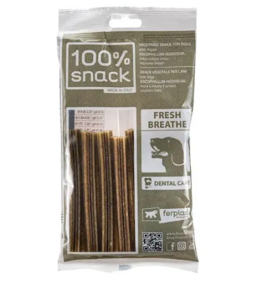 Снимка на Ferplast Snack Medium - Dental Stick Snowflake Ascophillum - Nатурални и вегетариански дентални стикове за кучета с аскофилум, 105 гр.