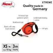 Снимка на Flexi Xtreme XS - Автоматичен повод за кучета, 3 метра лента, до 15 кг - цвят оранжев 2
