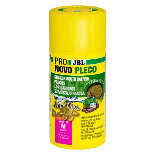Снимка на JBL Pronovo Pleco Wafer XL - Храна, под формата на тънки таблетки вафли, съдържащи дървесина за растителноядни сомчета(15-40 см) - 1000 мл.