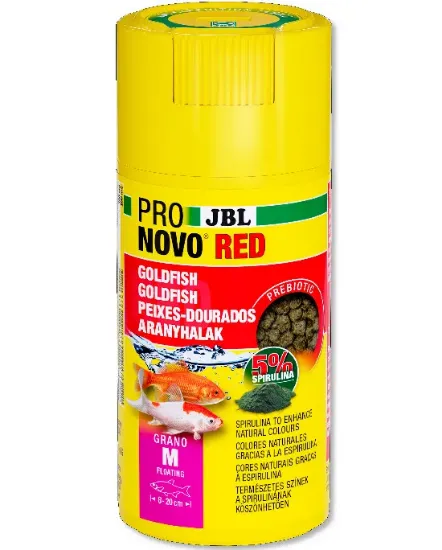 Снимка на JBL PRONOVO RED GRANO M - Основна храна на гранула размер М, за златни рибки 8 - 20 см - 250 мл.