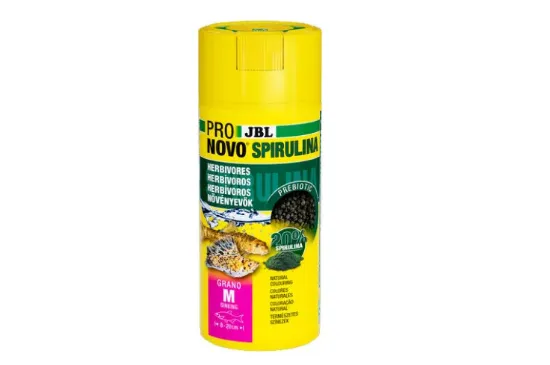 Снимка на JBL PRONOVO SPIRULINA GRANO M - Основна храна за всички аквариумни риби и скариди от 8-20 см.- 250 мл.
