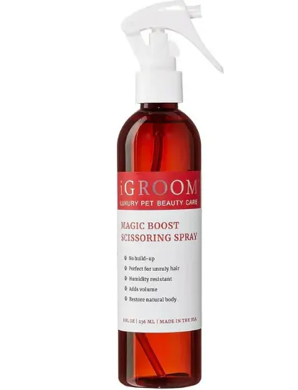 Снимка на Igroom Magic Boost Scissoring Spray Спрей за кучета, формулиран специално за по-добър контрол както при мокро, така и при сухо стилизиране, 237 мл.