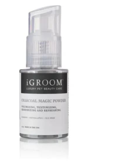 Снимка на Igroom WHITE SLAY MAGIC POWDER - Магически прах за кучета с активен въглен, придава обем, текстурира, дезодорира и освежава, 25 гр.