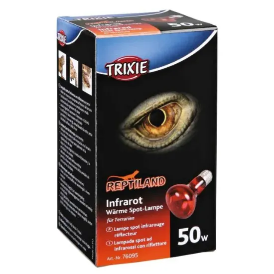 Снимка на Trixie Infrared Heat Spot Lamp - Инфрачервена точкова точкова лампа за терариум, 50 W