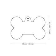 Снимка на My Family Big Red Bone ID Tag - Адресник за кучета във форма на кокал 3.8/2.4 см., 2