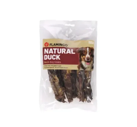 Снимка на Flamingo Nature Snack - Лакомство за кучета, 100% патешки шийки, 150 гр
