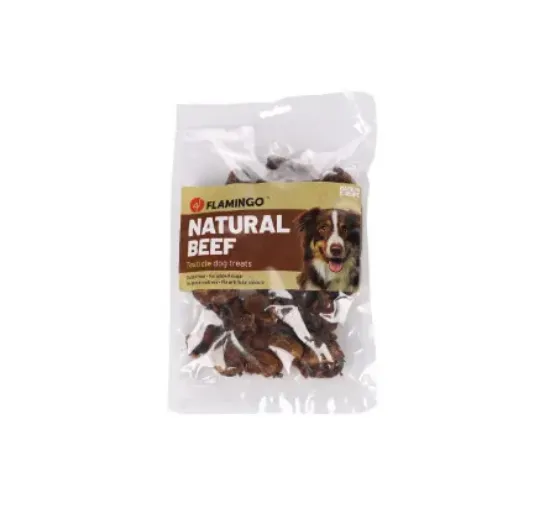 Снимка на Flamingo Nature Snack - Лакомство за кучета, 100% говежди тестиси, 200 гр