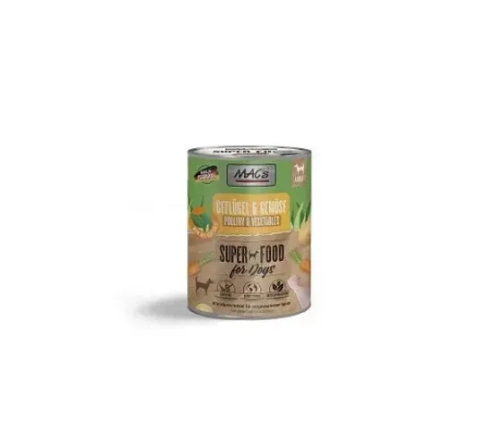 Снимка на MACs Dog Poultry Vegetables - Пълноценна консервирана храна за кучета с пилешко месо и зеленчуци, 800 гр.