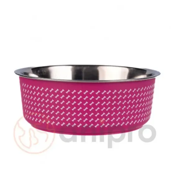 Снимка на Anipro Alpha Fusion - Метална купа за храна и вода за кучета и котки, розова 12 см, 0.25 л.