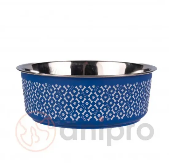 Снимка на Anipro Alpha Fusion - Метална купа за храна и вода за кучета и котки, синя 13.5 см, 0.4 л.