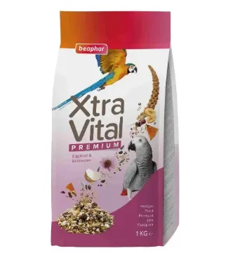 Показвай детайлите за Beaphar XtraVital Large Parakeet - Премиум пълноценна храна за големи папагали от семена, плодове и яйчна храна, 1кг. Снимка на Beaphar XtraVital Large Parakeet - Премиум пълноценна храна за големи папагали от семена, плодове и яйчна храна, 1кг.