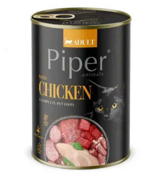 Снимка на Piper Cat - Консервирана храна за израснали котки с пилешко месо, 400 гр.
