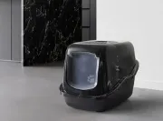 Снимка на Savic Nestor Marble - Закрита котешка тоалетна черен мрамор/черно с филтър против миризми, 56х39х38.5 см. 2