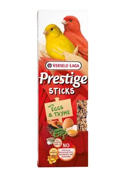Показвай детайлите за Versele-Laga Prestige Sticks Canaries with Eggs & Thyme- Лакомство за канари – стикове с яйца и мащерка, 2х30гр. 1 - MyPetShop.bg Снимка на Versele-Laga Prestige Sticks Canaries with Eggs & Thyme- Лакомство за канари – стикове с яйца и мащерка, 2х30гр. 1
