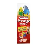 Снимка на Versele - Laga Prestige Sticks Budgies with Mixed Fruits & Flowers – Лакомство за вълнисти папагали – стикове с микс от плодове и цветя, 2х30гр. 1