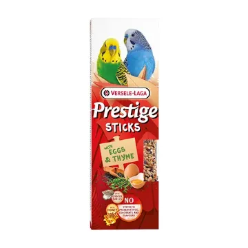 Показвай детайлите за Versle-Laga Prestige Sticks Budgies with Eggs & Thyme – Лакомство за вълнисти папагали – стикове с яйца и мащерка, 2х30гр. 1 - MyPetShop.bg Снимка на Versle-Laga Prestige Sticks Budgies with Eggs & Thyme – Лакомство за вълнисти папагали – стикове с яйца и мащерка, 2х30гр. 1