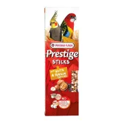 Снимка на Versele-Laga Prestige Sticks Big Parakeets with Nuts & Raisin topping –Лакомство за средни папагали – стикове с топинг от ядки и стафиди,2х70гр. 1