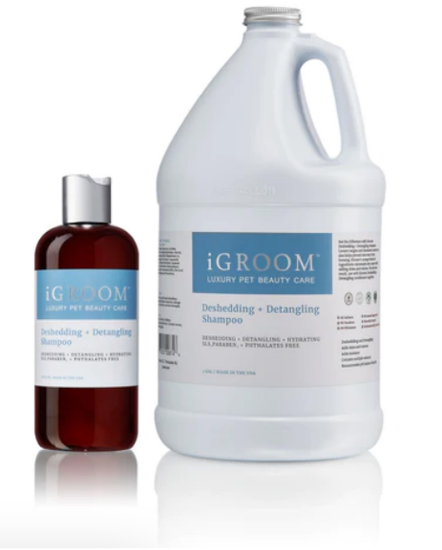 Снимка на Igroom Deshedding + Detangling Shampoo - Шампоан за кучета за премахване на подкосъма и разплитане, 3,78 мл.