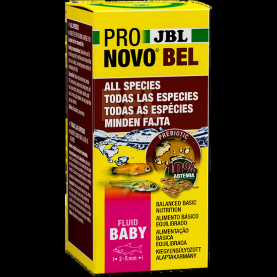 Снимка на JBL PRONOVO BEL FLUID - Течна храна за отглеждане на млади снасящи яйца аквариумни рибки, 50 мл.