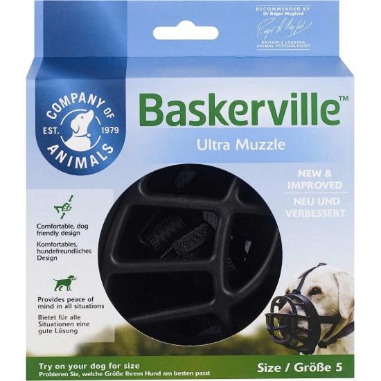 Снимка на Baskerville Ultra Muzzle - Намордник за кучета размер 5, за едри породи като лабрадор, немска овчарка