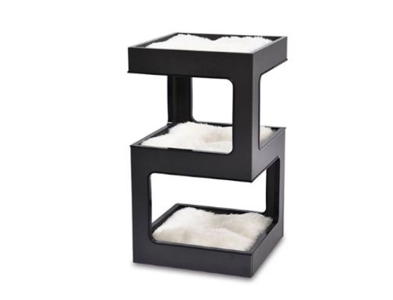 Снимка на Freedog Rascador Balcony Negro - Катерушка сдраскало за коте с платформи за почивка, 34 x 34 x 60 см.