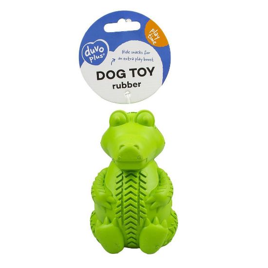 Снимка на Duvo Plus - Играчка за кучета, гумен крокодил, 7,5Х9,5Х12 см.