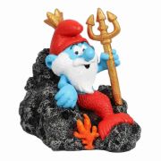 Снимка на Duvo Plus Smurfs - Декорация за аквариуми във форма на Нептун, 9,4x6,8x8,5 см. 1