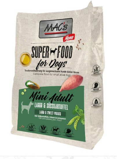 Снимка на Mac's Monoprotein Mini - Пълноценна суха храна с агнешко месо за малки породи, 7 кг.