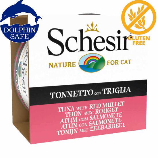 Снимка на Schesir Cat Tuna with Red Mullet - Консерва за израснали котки с риба тон и барбун в желе 85 гр./ 3 броя