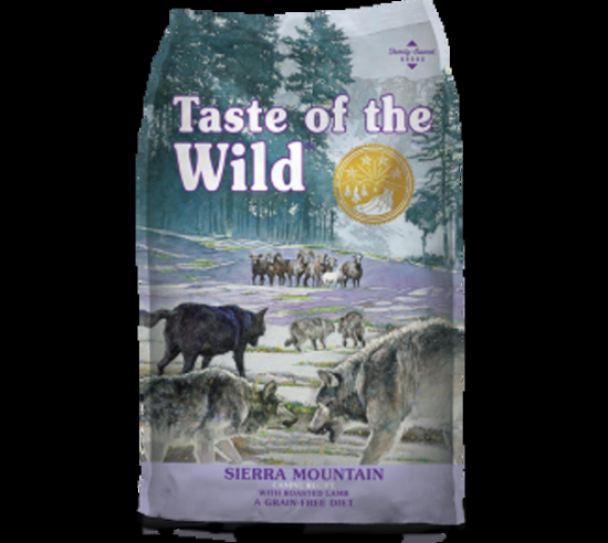 Снимка на Taste of the Wild Sierra MTN Canine Intl - Пълноценна храна за израснали кучета с печено агнешко месо, 2 кг.