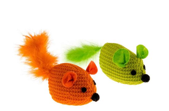 Снимка на Ferplast Cat toy - Играчка за котки, мишлета от полистер с пера, 14 x h 7,5 см.