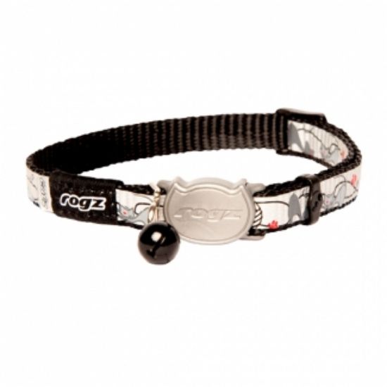 Снимка на Rogz Reflecto Cat Safety Collar - Регулируем светлоотразителен нашийник за котки, 20-31 см. - черен