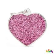 Снимка на My Family Dog Medallion - Модерен медальон за кучета във форма на сърце, 2 модела/ 1 брой 1