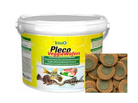 Снимка на Tetra - Pleco Veggie Wafers - Храна за риби, подходяща особено за растителноядни дънни храни 3.6 литра