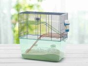 Снимка на Savic Habitat Metro - Къща за хамстери, мини хамстери и джербили с купа за хранене и бутилка за вода, 51/26/52.5 см. 2