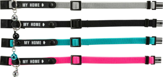 Снимка на Trixie Collar with Address Tag - Модерен котешки нашийник с адресник/ 1 брой/ различни цветове