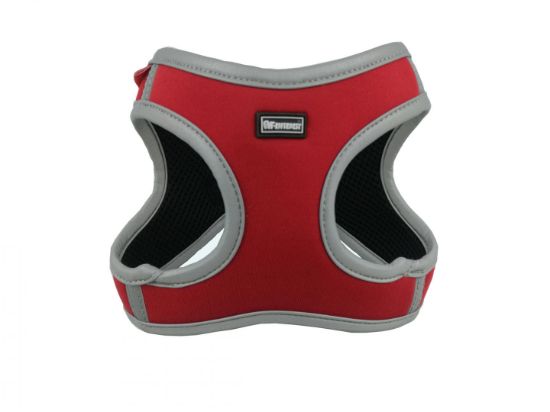 Снимка на Pet Interest Goget Soft Elastic Reflective Vest XS - Регулируем светлоотразителен нагръдник с мека подплата за кучета, 27.9 - 33 см. - червен
