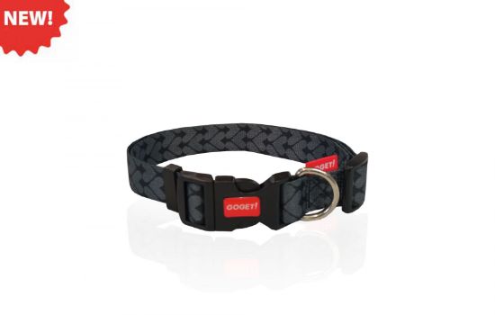 Снимка на Pet Interest Cuori Grigi Collar S - Модерен регулируем нашийник за кучета, 1,6 * 22-40 см.