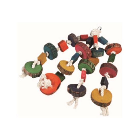 Снимка на Flamingo - Играчка за папагали с 4 въжета, 55x14 см.