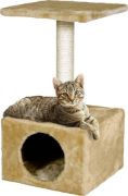 Снимка на Flamingo Sasière Cat Scratching - Елегантна котешка драскалка с място за почивка и катерене, 30/30/55см. бежава 2